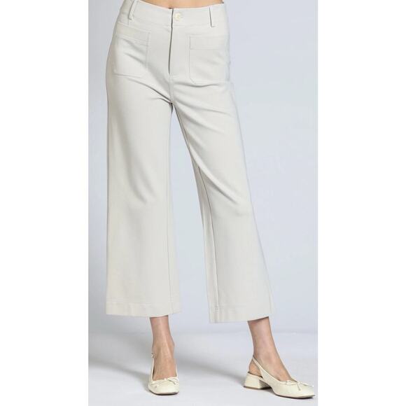 Jones New York Size 6 Tan Career Crop Straight Leg Stretch Ponte Pants NEW - Picture 1 of 10